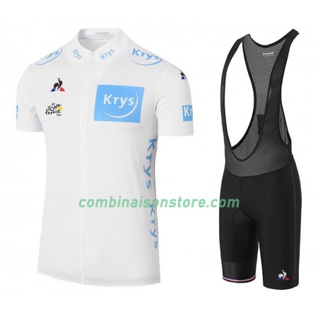 Combinaison Cycliste Blanc + Cuissard à Bretelles 2017 Tour De France